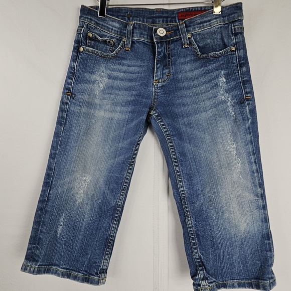 Vigoss factory distressed capri jeans size 28 - 5/6 - Picture 1 of 14